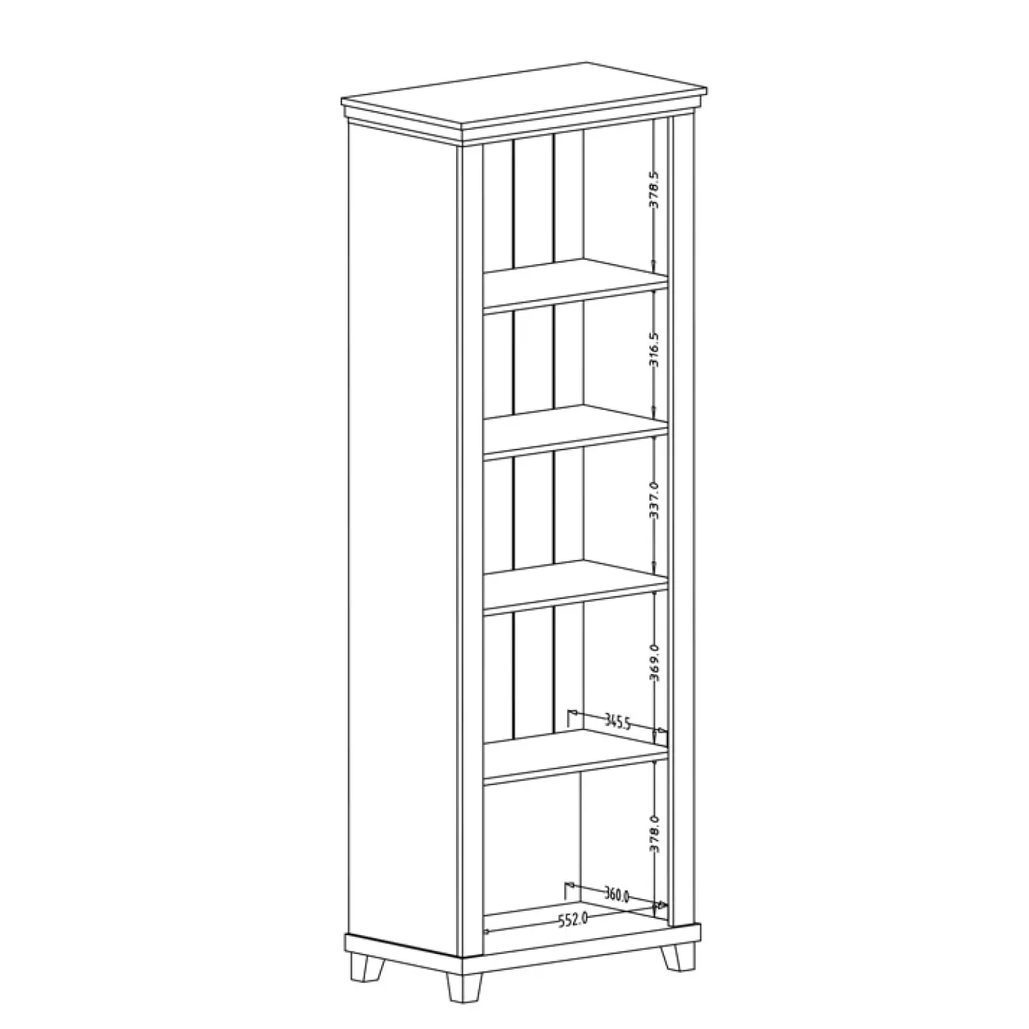 Garnero Arredamenti Vetrina 71x200h cm 1 anta sinistra rovere Texel Bianco Frassinato Sale