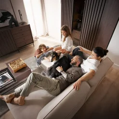 Garnero Arredamenti Vetrinetta bassa 92x144h cm 2 ante led wengè Blackwood Discount