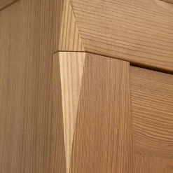 Garnero Arredamenti Vetrinetta 72x202h cm 1 anta 3 cassetti rovere scuro Lucca New