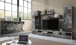 Garnero Arredamenti Vetrinetta 45x160h cm 1 anta sinistra moderna Frisk Ossido Best