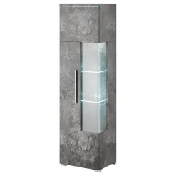 Garnero Arredamenti Vetrinetta 45x160h cm 1 anta sinistra moderna Frisk Ossido Best