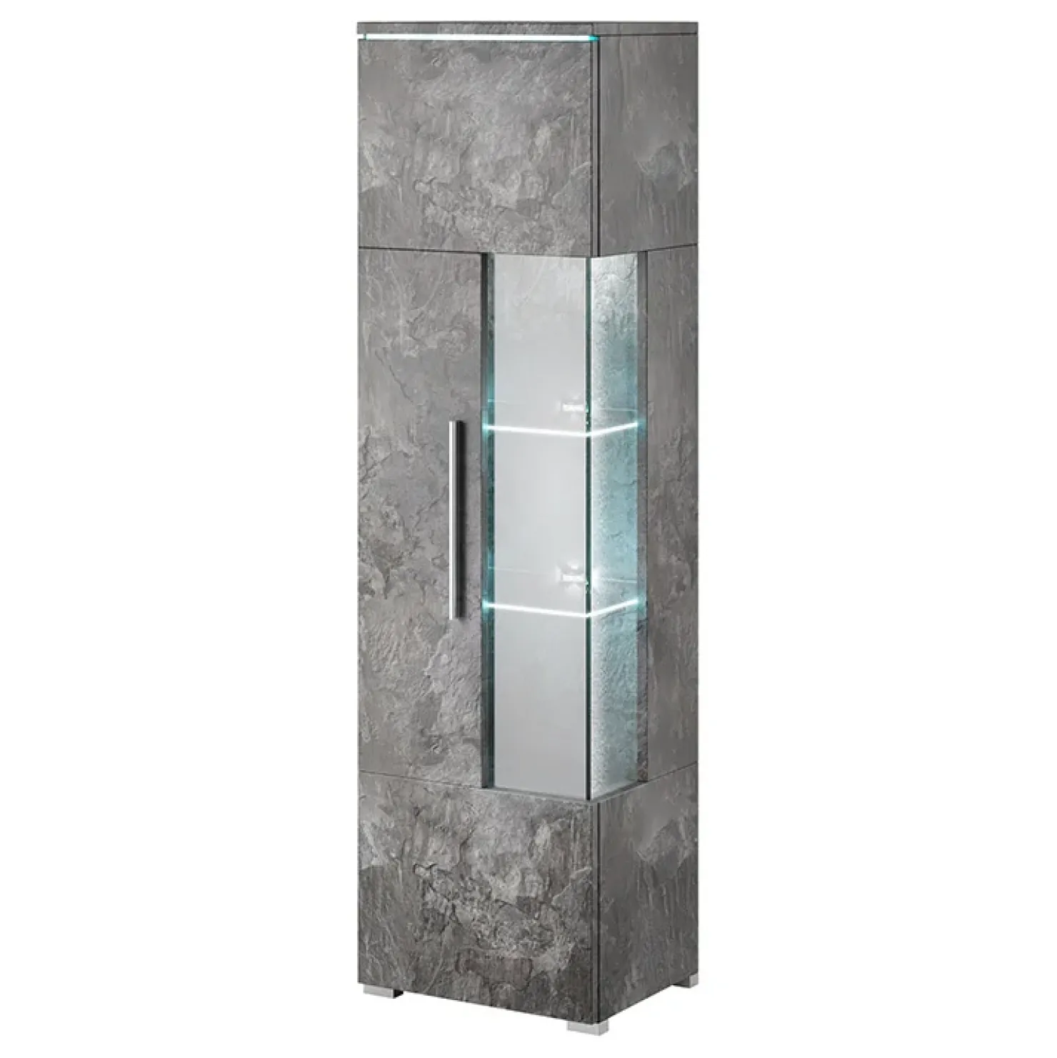 Garnero Arredamenti Vetrinetta 45x160h cm 1 anta sinistra moderna Frisk Ossido Best