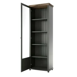 Garnero Arredamenti Vetrinetta 71x200h cm 1 anta sinistra soggiorno quercia Texel Verde New