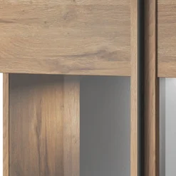 Garnero Arredamenti Vetrinetta 60x204h cm 1 anta soggiorno moderna rovere nero Maiorca Best