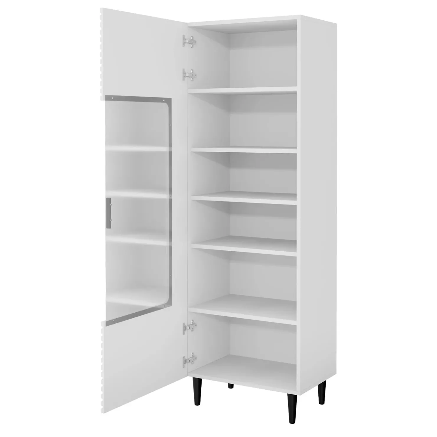 Garnero Arredamenti Vetrinetta 60x180h cm 1 anta soggiorno moderna bianco Flippo Bianco Opaco Sale