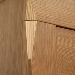 Garnero Arredamenti Vetrinetta 102x151h cm 2 ante 4 cassetti rovere scuro Lucca Hot