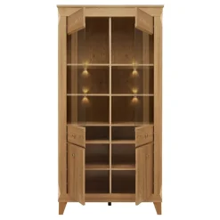 Garnero Arredamenti Vetrinetta 102x202h cm 4 ante rovere scuro Lucca Sale