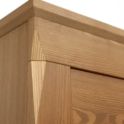 Garnero Arredamenti Vetrinetta 102x202h cm 4 ante rovere scuro Lucca Sale