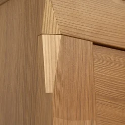 Garnero Arredamenti Vetrinetta 102x202h cm 4 ante rovere scuro Lucca Sale