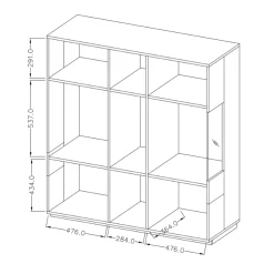 Garnero Arredamenti Vetrinetta 130x139h cm 3 ante soggiorno antracite rovere Bahama Antracite - Rovere Rustico Clearance
