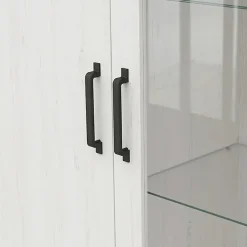 Garnero Arredamenti Vetrinetta 102x201h cm 2 ante soggiorno bianco frassinato rovere Lars Sale